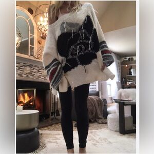 Free People “Last Rose” Off-shoulder sweater